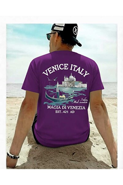 New Shine Venice Italy Printed Cotton T-Shirt