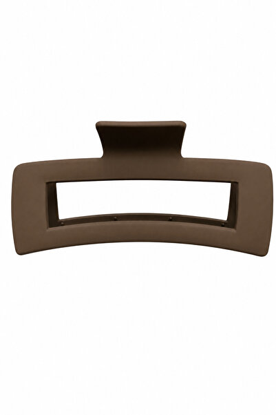 Jack Ferrero Matte Brown Rectangular Design Large Size Hair Clip