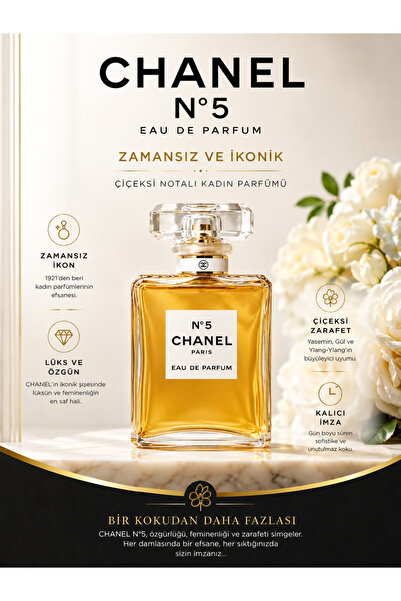 Chanel N°5 Kadın Parfümü 35 ML - Yasemin, Gül ve Vanilya Notalı Eau De Parfum