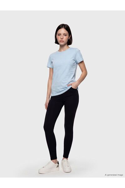LC Waikiki Lcwaikiki Petite Navy Blue Women's Leggings with Elastic Waist
