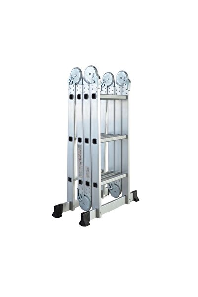 MESTERINO Scara multifunctionala din aluminiu cu balama 4X3 trepte TOOLS MTJL...