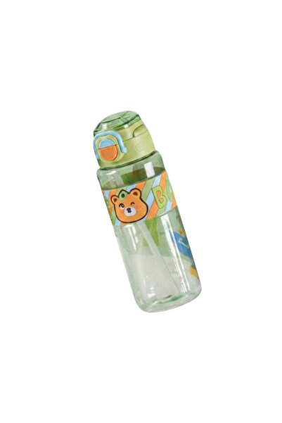 Tradesor Παιδικό παγούρι πλαστικό με καλαμάκι - 750ml - 413258 - Green