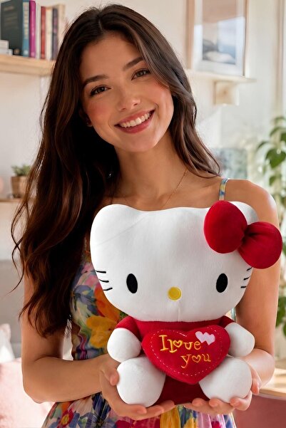 Solemia Hello Kitty Peluş Oyuncak 30 cm – Kalpli I Love You | Sevgiliye, Kıza...