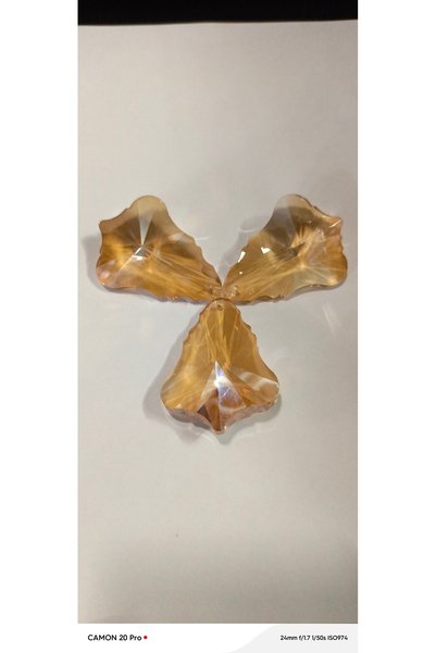 ADA AVİZE 3 ADET Etek Kristal Bal Avize Taşı (boyu 6,5 cm-eni 4,5 cm)