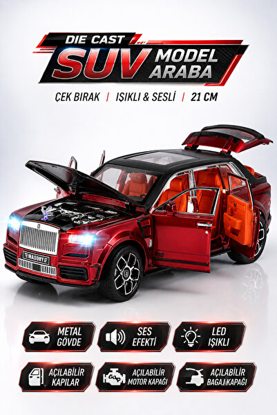 YILDIRIM OYUNCAK Metal Model Araba Rolls-Royce Cullinan Mansory 21cm – 1:24 K...
