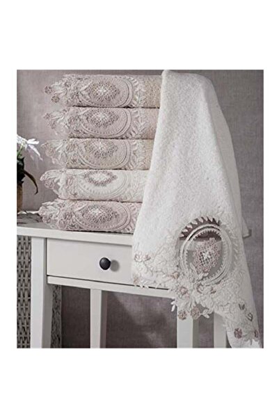 Pupilla Bamboo 6-Pack Laced Hand-Face Towels 50*90 Oliver