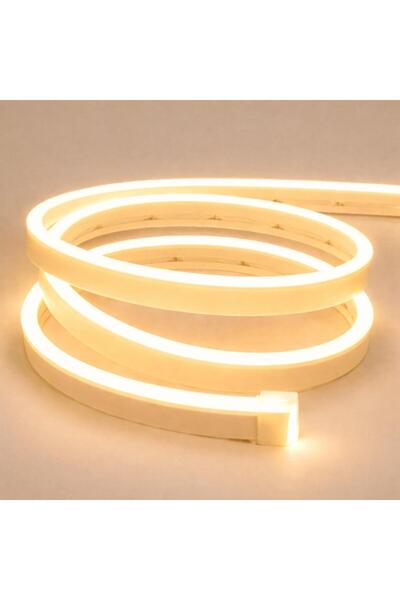 SAKİN ENERJİ Neon Şerit Led 12V Volt Esnek Silikonlu Aydınlatma + Fiş Dahil T...