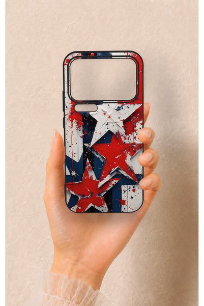 Vip Case Mi 17 Pro Max Compatible Star Flag Patterned Silicone Case