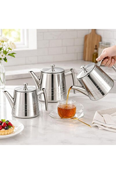 laverahome Premium Stainless Steel Teapot Set - 3 Pieces - a Classy Touch for...