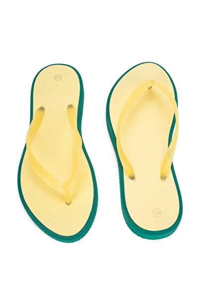 OZYO Havana Double Color Green Yellow Flip Flops