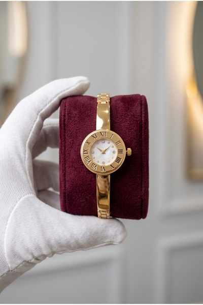 KLISHE Diana Women's Steel Watch Gold Color & White Dial Minimal Vintage Old ...