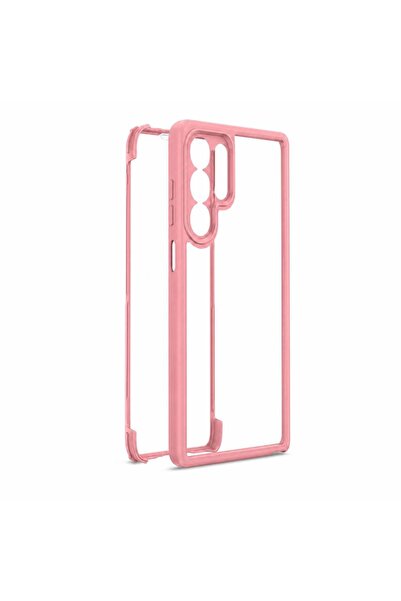 Flippy Husa Max Defence pentru Samsung Galaxy S22 Ultra, Bumper Roz, Fata Dub...