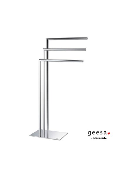 Geesa SHIFT Επιδαπέδια πετσετοκρεμάστρα 3 θέσεων 49x20x90εκ Chrome