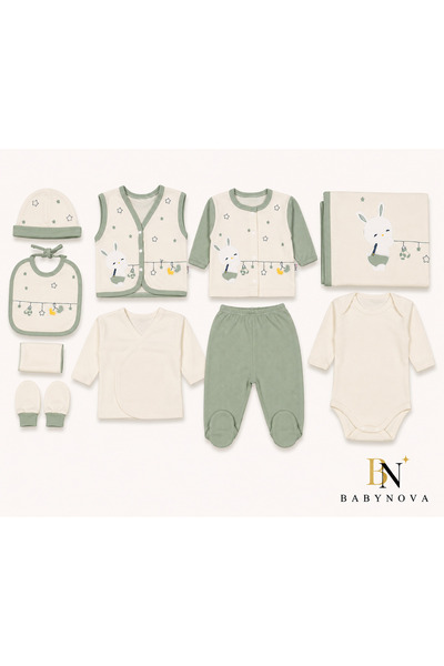babyist Babynova Hospital Release Set of 10 100% Cotton Newborns