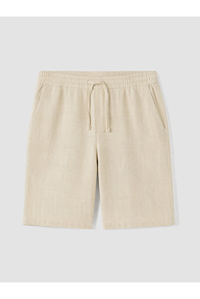 LC Waikiki Ozmarka New Season Standard Fit Linen Look Men's Shorts