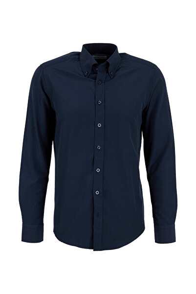 ALTINYILDIZ CLASSICS Lacivert Erkek Tailored Fit Gömlek ACE201262053
