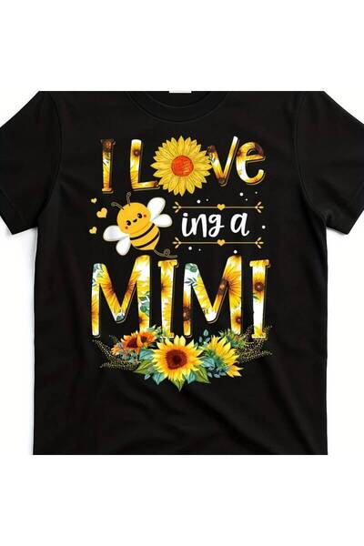 1001 Line تي شيرت رجالي ونسائي بتصميم ريترو بطبعة عبارة "I Love Being a Mimi"...