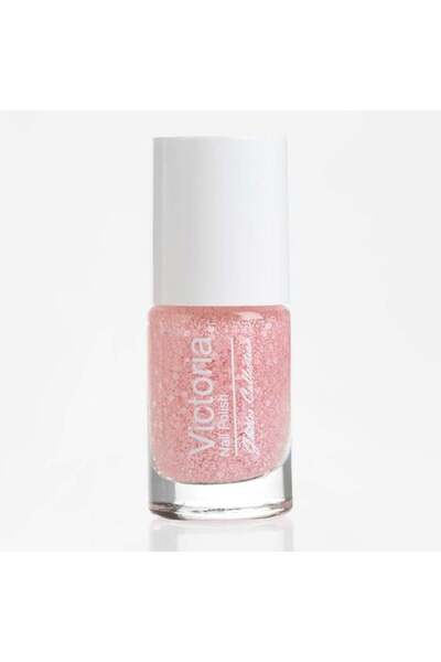 Victoria Ojă clasică – de Long Lasting Roz cu Confetti Albe, 6ml | efect glit...