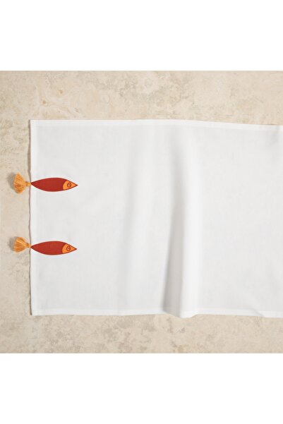 Mudo Concept FISH PÜSKÜLLÜ RUNNER EKRU 50X130 CM