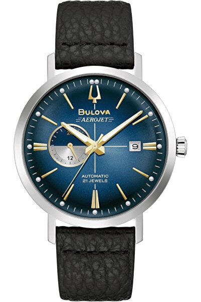 Bulova Aeroget Classic Automatic Men's Watch, 41mm, Black Dial, Luminous Hand...