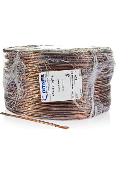 Bitner Cablu de difuzor Bitsound Pgy-p Tlgy 2x1mm2 Rolă 100m 13420019 5902956...