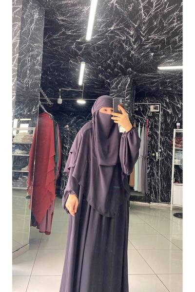 Hijab Medina Silk Set Ferace Sufle Peçe Set of 3