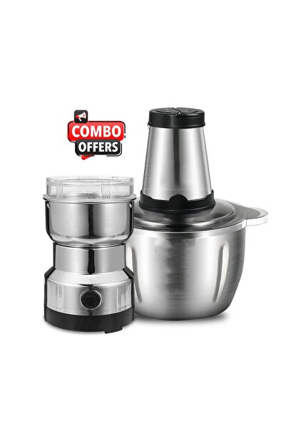 Zen Store 2PC Kitchen Combo – Electric Coffee & Spice Grinder + Stainless Ste...