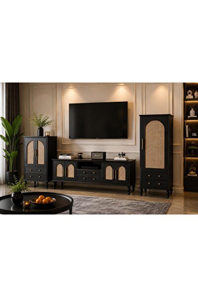 larissa design tv ünitesi (sağ ve soldaki 2 dolap dahildir)