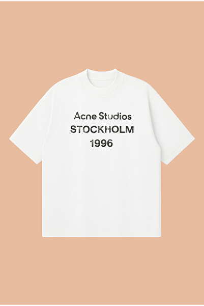 PURE POWER Acne Studios Stockholm Boxy Fit Oversize Unisex 100% Βαμβακερό Μπλ...