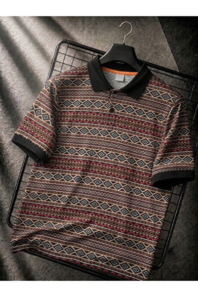 Butik Polo Yaka Desenli Erkek Tshirt