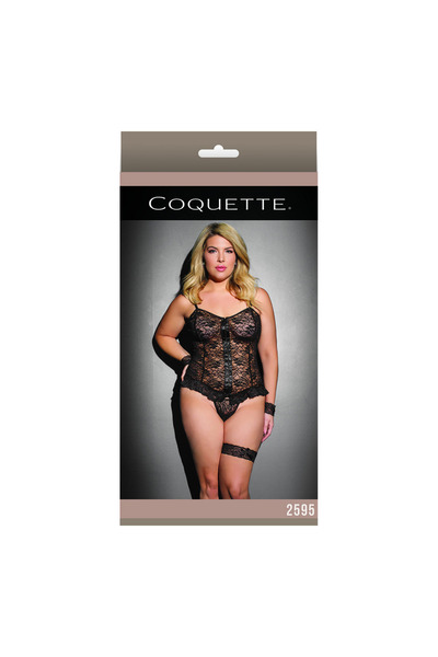 Coquette Τοπ καμιζόλα με στρινγκ - Μεγάλα μεγέθη