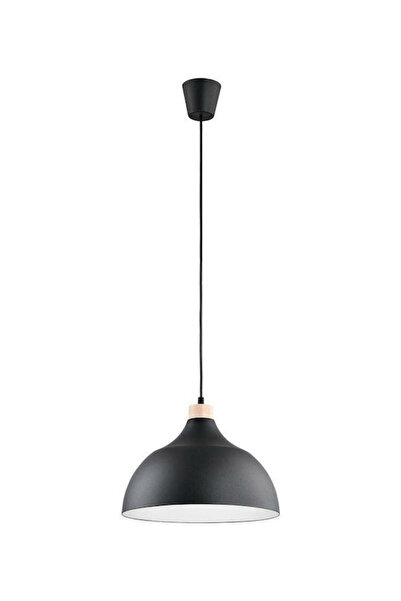 TK-Lighting TK Lighting Cap Lampă suspendată neagră cu soclu E27 34cm