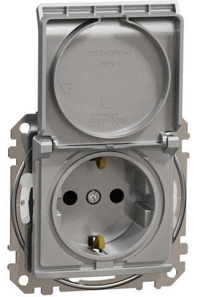 Schneider Electric Sedna Design Priză electrică Argintiu 1 buc.