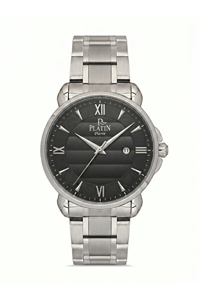 Platin Pierre Hds-1284Ga-A2 Steel Cord Calendar Men's Wristwatch