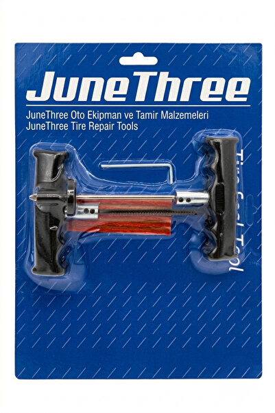 JuneThree Oto Lastik Tamir Kiti - T Saplı Fitil Atma Seti - Tubeless Lastik O...