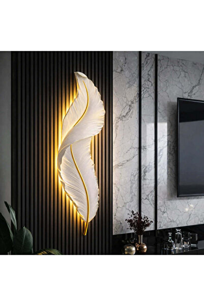 La Cucu Aplica LED, Pena Decorativa 85CM 31W Lumina Rece/Calda/Neutra Alb Auriu