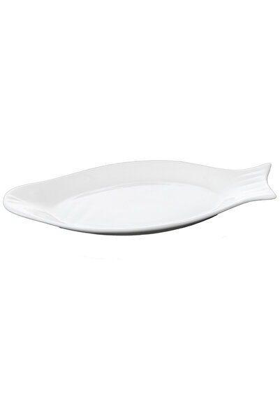WILMAX ENGLAND Platou de servire peste, Portelan Alb, pentru gustari, 46 cm, ...