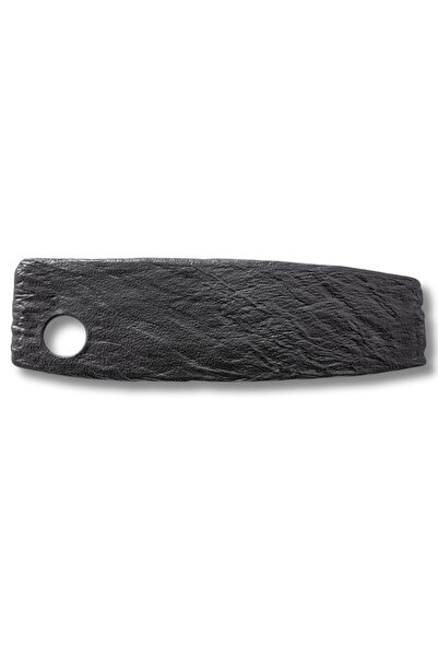 WILMAX ENGLAND Platou pentru sushi, Portelan negru, 32.5x10 cm, colectia Slat...