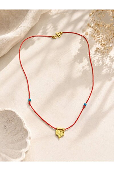 Marka Authentic Yellow Necklace with Red String