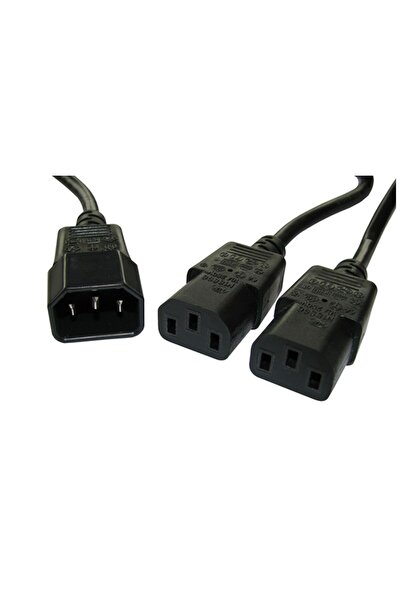 POWERTECH καλώδιο τροφοδοσίας CAB-P008 F/2xM 3pin, 1.5m, μαύρο