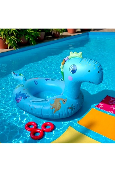 Genel Markalar Deniz Simidi Baby Boat Tutucaklı Dinazor Model 0-4 Yaş