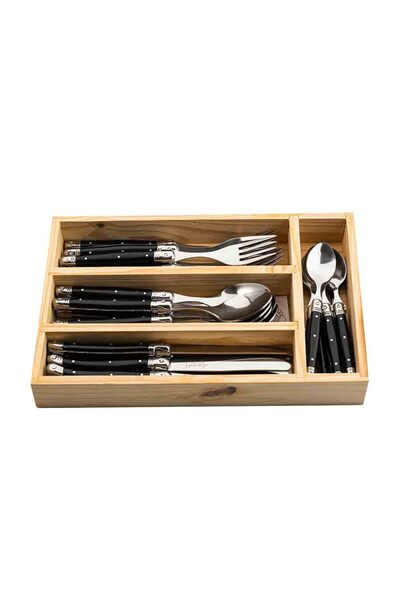 Style de Vie Set tacamuri Laguiole PREMIUM Line Black, pentru 6 persoane, 24 ...