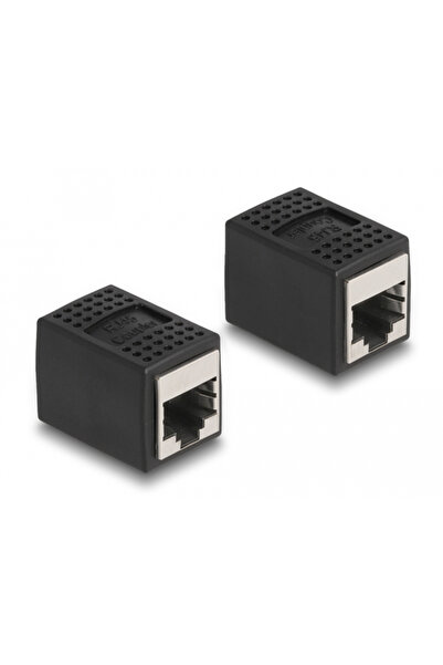 DELOCK αντάπτορας RJ45 θηλυκός 87796, Cat.6a, 8P/8C, μαύρος