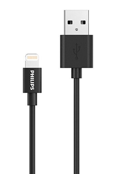 Philips καλώδιο USB σε Lightning DLC3104V-00, 2.4Α 12W, 1.2m, μαύρο
