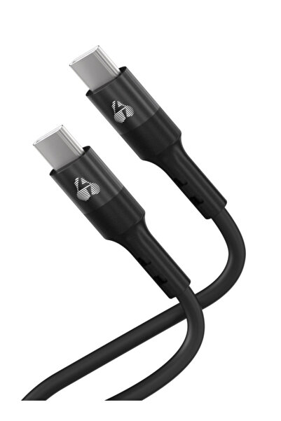 POWERTECH καλώδιο USB-C PTR-0163, σιλικόνης, 60W, 480Mbps, 1m, μαύρο