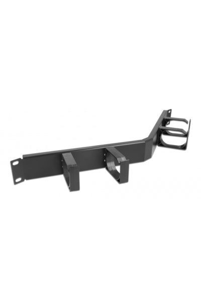DELOCK cable management 66667, rack 19"/1U, 4x γάντζοι, γωνιακό, μαύρο