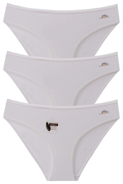 papatya lingerie Modal/Cotton Blend Logo Basic Panties 3-Pack Pw-1850