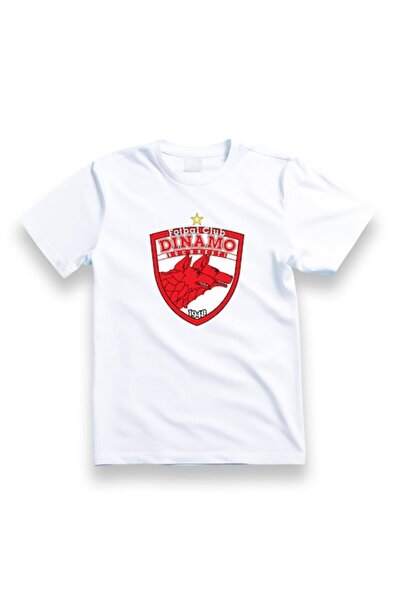 OEM Tricou personalizat Dinamo București, model de fotbal, 100% bumbac, alb, S