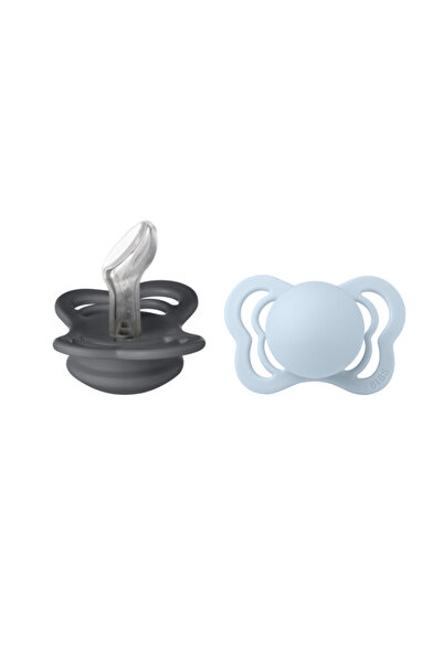 Bibs Set 2 Couture силиконови пастерни Bleu, 0 месеца