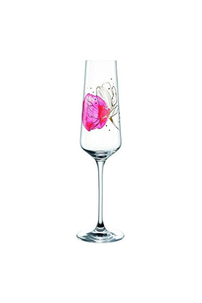 LEONARDO Pahar de sampanie Presente 280ml, roz, decorat, rezistent la zgarieturi